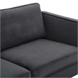 Modway Kaiya Performance Velvet Sofa with Metal Leg in Charcoal