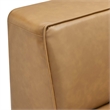 Modway Mingle Modern Faux Leather Corner Chair in Tan Finish