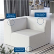 Modway Mingle Modern Faux Leather Corner Chair in White Finish