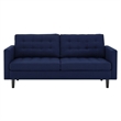 Modway Exalt Fabric Upholstered Tufted Sofa in Royal Blue & Black