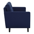 Modway Exalt Fabric Upholstered Tufted Sofa in Royal Blue & Black