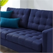 Modway Exalt Fabric Upholstered Tufted Sofa in Royal Blue & Black