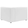 Modway Mingle Modern Faux Leather Right-Arm Chair in White Finish
