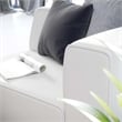 Modway Mingle Modern Faux Leather Right-Arm Chair in White Finish