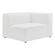Modway Mingle Modern Faux Leather Right-Arm Chair in White Finish