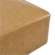 Modway Mingle Modern Faux Leather Upholstered Ottoman in Tan