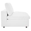 Modway Commix Down Filled Overstuffed Faux Leather Armless Chair in White