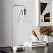 Modway Element 1-Light Modern Glass/Metal Table Lamp in Satin Nickel