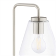 Modway Element 1-Light Modern Glass/Metal Table Lamp in Satin Nickel