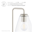 Modway Element 1-Light Modern Glass/Metal Table Lamp in Satin Nickel