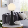 Modway Apex 1-Light Modern Glass/Metal Table Lamp in White/Black