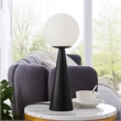 Modway Apex 1-Light Modern Glass/Metal Table Lamp in White/Black