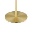 Modway Reprise 1-Light Modern Glass Table Lamp in White/Satin Brass