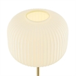 Modway Reprise 1-Light Modern Glass/Metal Floor Lamp in White/Satin Brass