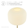 Modway Reprise 1-Light Modern Glass/Metal Floor Lamp in White/Satin Brass