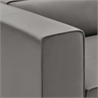 Modway Mingle 4-Piece Modern Faux Leather Sectional Sofa in Gray