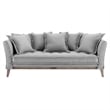 Modway Rowan Modern Fabric and Rubber Wood Sofa in Light Gray