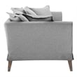 Modway Rowan Modern Fabric and Rubber Wood Sofa in Light Gray