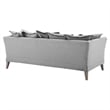 Modway Rowan Modern Fabric and Rubber Wood Sofa in Light Gray