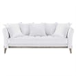 Modway Rowan Modern Fabric and Rubber Wood Sofa in White Finish