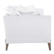 Modway Rowan Modern Fabric and Rubber Wood Sofa in White Finish