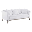 Modway Rowan Modern Fabric and Rubber Wood Sofa in White Finish