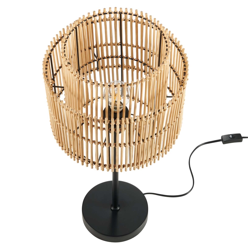 Modway Nourish 1-Light Modern Bamboo/Metal Table Lamp in Natural