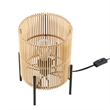 Modway Casen 1-Light Modern Bamboo/Metal Table Lamp in Natural