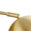 Modway Chalice 1-Light Modern Metal Swing-Arm Wall Sconce in Satin Brass