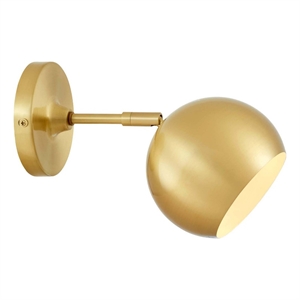 Modway Chalice 1-Light Modern Metal Swing-Arm Wall Sconce in Satin Brass