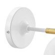 Modway Chalice 1-Light Modern Metal Swing-Arm Wall Sconce in White/Gold