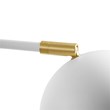 Modway Chalice 1-Light Modern Metal Swing-Arm Wall Sconce in White/Gold