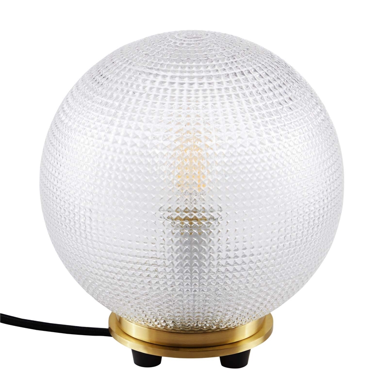 Modway Destiny 1-Light Modern Glass Table Lamp in Satin Brass