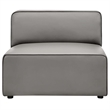 Modway Mingle 7-Piece Modern Faux Leather Sectional Sofa in Gray