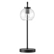 Modway Silo 1-Light Modern Glass/Metal Table Lamp in Black/Clear