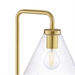 Modway Element 1-Light Modern Glass/Metal Floor Lamp in Satin Brass