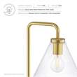 Modway Element 1-Light Modern Glass/Metal Floor Lamp in Satin Brass