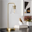 Modway Element 1-Light Modern Glass/Metal Table Lamp in Satin Brass