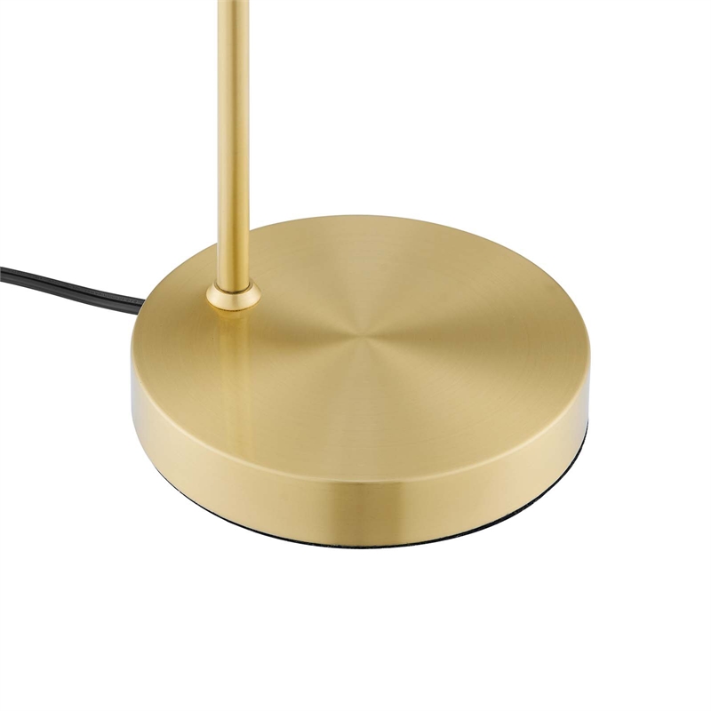 Modway Element 1-Light Modern Glass/Metal Table Lamp in Satin Brass