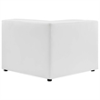 Modway Mingle 7-Piece Modern Faux Leather Sectional Sofa in White Finish