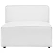 Modway Mingle 7-Piece Modern Faux Leather Sectional Sofa in White