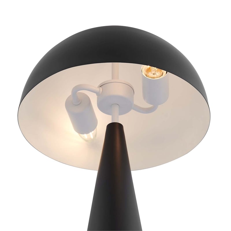Modway Selena 2 Lights Modern Metal Table Lamp in Black Finish