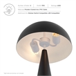 Modway Selena 2 Lights Modern Metal Table Lamp in Black Finish
