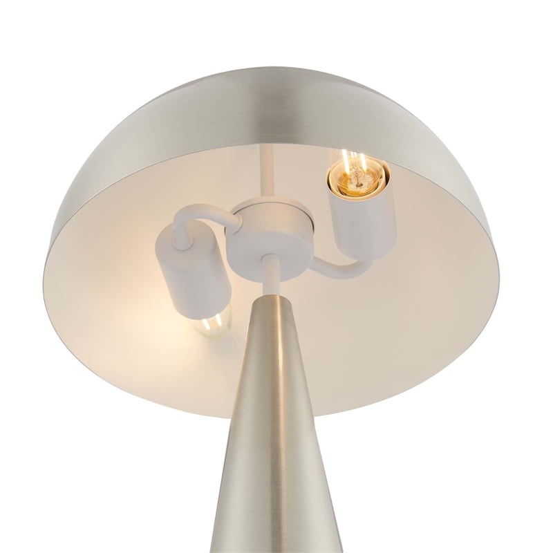 Modway Selena 2 Lights Modern Metal Table Lamp in Satin Nickel