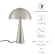 Modway Selena 2 Lights Modern Metal Table Lamp in Satin Nickel