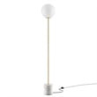 Modway Logic 1-Light Modern Glass/Terrazzo Floor Lamp in White/Brass