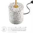 Modway Logic 1-Light Modern Glass/Terrazzo Floor Lamp in White/Brass
