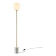 Modway Logic 1-Light Modern Glass/Terrazzo Floor Lamp in White/Brass