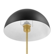 Modway Ideal 1-Light Modern Metal Table Lamp in Black/Satin Brass
