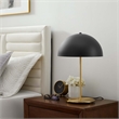 Modway Ideal 1-Light Modern Metal Table Lamp in Black/Satin Brass